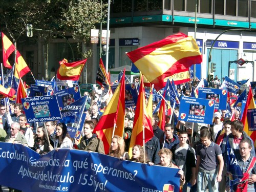 Acto político del FRENTE NACIONAL en Madrid.